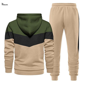 Ensemble de survêtement décontracté en coton personnalisé de haute qualité, tissu doux au toucher, tenue en deux pièces, confortable pour tous les jours - Product Image 2