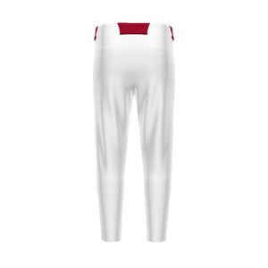 Pantalon de baseball blanc avec ceinture, pantalon de sport en jersey, pantalon d'uniforme athlétique à rayures contrastées pour le jeu d'équipe - Product Image 6