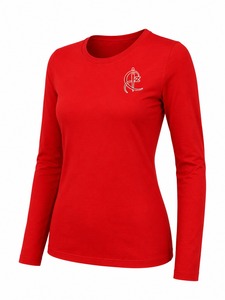 T-shirt à manches longues pour femme, vêtements personnalisés, coton premium, col rond, manches longues, mode décontractée, streetwear, coupe décontractée, marque privée - Product Image 5