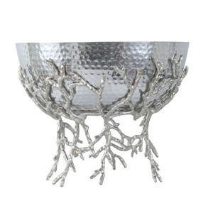 Cuenco de Metal Hecho a Mano con Diseño de Rama de Coral, Estilo Contemporáneo para Uso Decorativo - Product Image 5