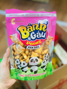 Galletas de Oso de Fresa en Bolsa Zip, ¡en Tendencia! 185g Deliciosas Crema de Leche en Rodajas a Precio Imbatible al por Mayor - Product Image 1