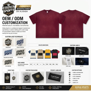 เสื้อยืดโอเวอร์ไซส์แบบยูนิเซ็กซ์ ผ้าคอตตอน 100% หนัก 280 กรัม สำหรับขายส่ง สั่งทำได้ตามต้องการ ระบายอากาศได้ดี สีพื้นเรียบ - Product Image 4