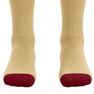 Beige and Maroon Soccer Team Socks Long <b>Knee</b> <b>High</b> Athletic Performance Football Training Game Socks for Men Women Youth - Product Image 3