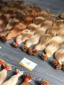 Extensions de cheveux 100% Remy vietnamiennes à la kératine, 8-32 pouces, 100 grammes, style vague d'usine, prix de gros - Product Image 3