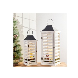 Elegante Farol de Madera para Decoración Rústica del Hogar, Decoración Festiva, Bodas y Exhibición Diaria - Product Image 3