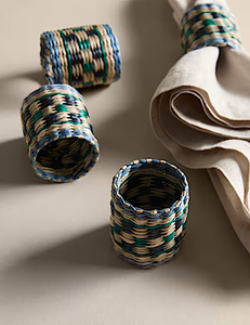 Round Cane Knitted Design Rattan Napkin Ring Natural Color for Wedding Restaurant Hotel <b>Table</b> Decoration - Product Image 3
