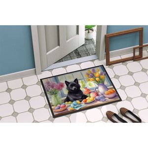 พรมเช็ดเท้าหน้าประตู18H x 27W สำหรับตกแต่งบ้านอีสเตอร์กันลื่นและซักได้ใหม่ - Product Image 4