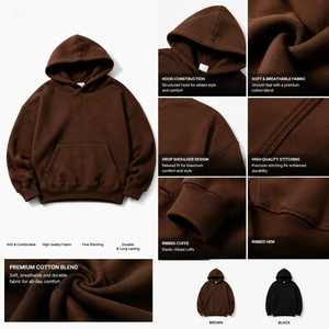 Sudadera con Capucha Extra Grande para Hombre, Personalizada, con Hombros Caídos, Transpirable, con Logotipo Personalizado, Color Personalizado, Fabricante Mayorista - Product Image 5