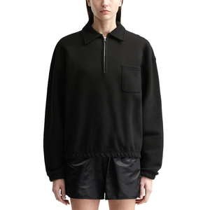 Ensemble de sweat-shirts personnalisés pour femmes Silk Road à col montant et demi-zip, manches longues, doux, en polyester/coton, anti-boulochage, par sublimation - Product Image 6