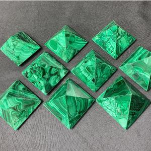 Pirámide de malaquita natural, cristal verde con bandas de malaquita, piedra curativa para Reiki, meditación, energía, decoración, venta al por mayor - Product Image 3