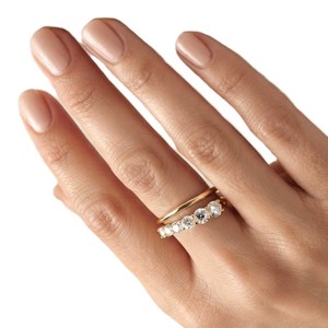 แหวนหมั้นเพชรทรงกลมเพาะเลี้ยงในห้องปฏิบัติการ ทองคำแท้ 10K 14K 18K ปรับขนาดได้ แหวนแต่งงาน สี DEF ความใส VVS - Product Image 5