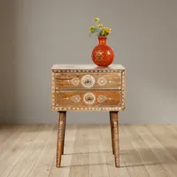 Table basse ronde en bois massif, table d'appoint, table à thé, meubles artisanaux pour salon, salle à manger, maison de campagne, hôtel, décoration