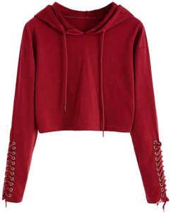 Women's Cropped Hoodie Casual Long Sleeve Pullover Hooded Sweatshirt Fashion Streetwear <b>Crop</b> <b>Top</b> - Product Image 5