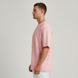 Hot Selling Streetwear Boxy Fit Drop Shoulder Customized Color 100% Cotton 210gsm Heavyweight Summer Wear Men's T-Shirt - Product Image 5