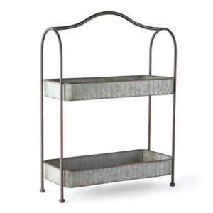 Minimalist Black Metal Bar Cart 2 Tier Rectangular Slim Rolling Service Trolley Industrial Kitchen Storage Beverage Cart - Product Image 2
