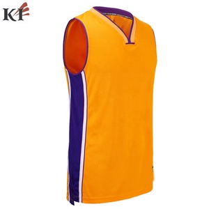 Maillot de basket-ball pour homme respirant et à séchage rapide, col en V, double bretelle, 100% polyester, avec nom, numéro et logo personnalisables - Product Image 3