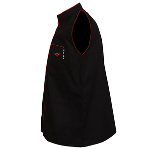 <b>Men's</b> <b>Black</b> Sleeveless <b>Vest</b> Red Zipper Front Pockets Stand Collar Casual Winter Outerwear Breathable Eco-Friendly Quick Dry - Product Image 6