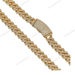 Elegante Cadena Cubana de 16 Pulgadas y 7MM con Incrustaciones de Moissanita, Plata de Ley 925, Cierre Extensible, Joyería de Lujo Estilo Hip Hop - Product Image 3