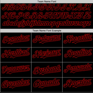 Maillot de baseball alternatif 2026 personnalisé, authentique, brodé, noir et rouge, avec nom et numéro personnalisés, uniforme brodé - Product Image 5