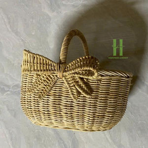Mejores Bolsas de Playa de Verano al por Mayor, Cesta de Almacenamiento Tejida a Mano en Forma de Lazo con Tapa – Alta Calidad, Nuevo Diseño, Hecho en Vietnam - Product Image 2
