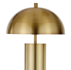 Gold Metal Dome Table Lamp | Contemporary <b>Simple</b> Hotel <b>Desk</b> Lamp | Middle Size Luxury Home Decor Lighting with Dimmable Feature - Product Image 4