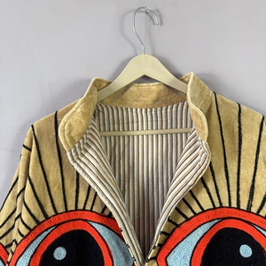 Evil Eye Embroidery Suzani <b>Jacket</b> - <b>Velvet</b> Bomber <b>Jacket</b>, Festival, Bohemian, Statement, Art to wear - Product Image 6