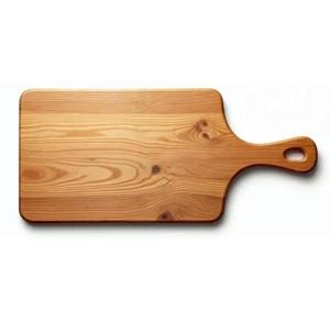 Elegante Tabla de Cortar Redonda de Madera Rústica con Acabado Liso de Madera Natural y Ranura para Colgar - Product Image 2