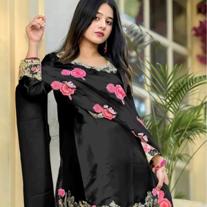 Conjunto de Kurta/Kurti para Mujer, Estilo Moderno, Bordado, Secado Rápido, para Bodas, Diwali, Fiestas, Ramdev Trading, Todas las Temporadas - Product Image 1