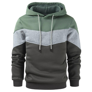Vente en gros de sweats à capuche imprimés de haute qualité à prix bas, OEM ODM, mode vintage américaine, sweat à capuche à empiècements pour homme - Product Image 1