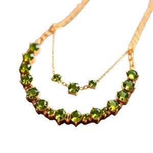 Gargantilla de cuentas chapada en oro de 18 quilates de alta calidad, cadena de eslabones de moda para fiesta, regalo diario para ella - Product Image 1