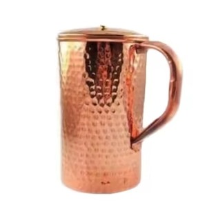 Luxury Copper Jug Water Pitcher Pure Metal Drinkware for Kitchen Dining <b>Table</b> Beverage Serving Gift Collection - Product Image 1