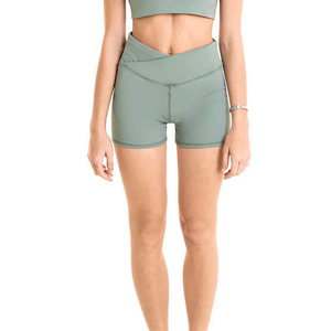 Shorts Deportivos Cortos para Mujer, Venta al Por Mayor, Cintura Alta, Sin Costuras, Shorts de Fitness, Logotipo Personalizado, OEM, Marca Privada, Ropa Deportiva - Product Image 3