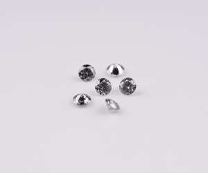 OM GEMS Diamante natural suelto de 3.50 MM, talla brillante redonda, tipo sal y pimienta, Melee Fancy, certificado para fabricación de joyas - Product Image 2