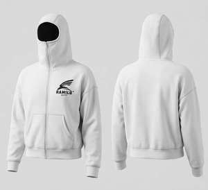 HAMILD Sweat-shirt à capuche gris pour homme, coupe classique, décontracté, avec poche avant, 100 % coton, vêtement d'hiver, service OEM - Product Image 2