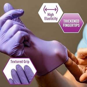 Gants jetables en nitrile bleu de qualité supérieure pour la transformation alimentaire, le nettoyage et les laboratoires - Product Image 2