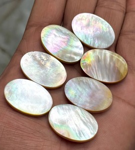 แผ่นเปลือกหอยมุกทรงรีสีรุ้ง สำหรับทำเครื่องประดับ พลอยมุกทรงรี - Product Image 2