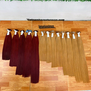 Extensiones de Cabello Humano 100% Natural, Super Double Drawn, con Punta Plana, para Uso en Salón de Belleza, Venta al Por Mayor - Product Image 1