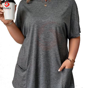 Camiseta Deportiva de Poliéster para Mujer al por Mayor con Bolsillos, Ropa Deportiva Transpirable para Entrenamiento, Servicios OEM - Product Image 1