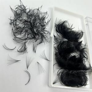 Extensiones de Pestañas Premade en Abanico, Negras, Hechas a Mano en Fábrica, con Base Puntiaguda, Volumen Completo, Curvatura 14D Estrecha D/DD/CC/M/L, Grosor 0.03 0.05 - Product Image 2