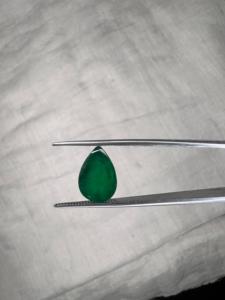Vente en gros d'émeraudes naturelles zambiennes de 3,44 carats, forme poire, pierre précieuse verte intense, pour bague, pendentif, bijoux - Product Image 1