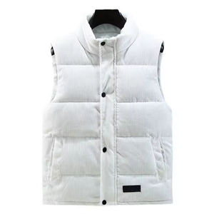 Chaleco Acolchado para Hombre, Cuello en V, Poliéster Negro, Cierre de Cremallera, Impermeable, Reversible, Ropa Exterior Formal de Invierno - Product Image 2