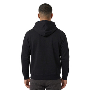 Sudaderas con capucha negras de cremallera completa, de algodón grueso y forro polar, con gráfico gótico en relieve, estilo urbano, logotipo personalizado, talla grande, al por mayor para hombre - Product Image 3