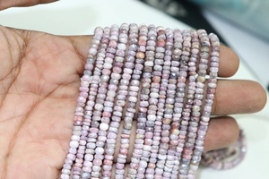 ลูกปัดอัญมณีสีชมพูธรรมชาติ100% สำหรับการทำเครื่องประดับและงานฝีมือ - Product Image 4