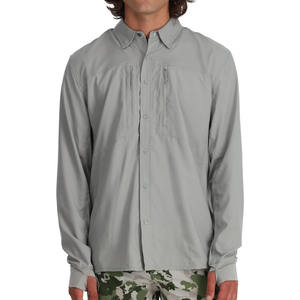 Chemise boutonnée de pêche personnalisée à manches courtes UPF 50 pour hommes Chemises de pêche à séchage rapide pour la chasse en plein air pour hommes - Product Image 2