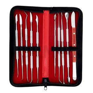10 Pcs Wax Carving Spatula <b>Modeling</b> <b>Kit</b> Dental Lab Sculpting Tools Double Ended Stainless Steel Wax Carver Set - Product Image 2