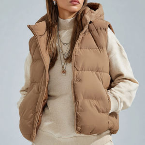 Reversible Waterproof Turtleneck Collar Puffer Vest Lightweight Sleeveless Winter Outerwear Factory Direct Custom Production - Product Image 5
