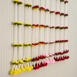 Guirnalda de Perlas y Flores para Colgar en la Pared, Decoración para Puerta, Fondo, Boda, Diwali, Decoración del Hogar - Product Image 5