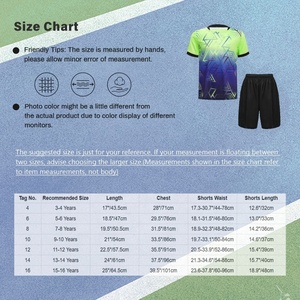 4-16 Enfants Garçons Sports Football Costume T-Shirt Avec Short Set pour Basketball Tennis Training Badminton Running Hiking Bike - Product Image 6