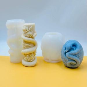 Moule en silicone pour bougie en gypse en forme de serpent, diffuseur d'aromathérapie, cadeau créatif - Product Image 4