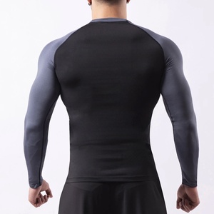 Gym Training Workout Wear Solid Compression T-Shirt Regular Fit <b>Athletic</b> Full Sleeve Lightweight Breathable Summer Sports Men's - Product Image 2
